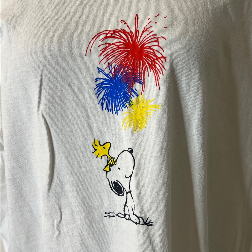 Peanuts Snoopy Fireworks Cotton Tee - Picture 3 of 4
